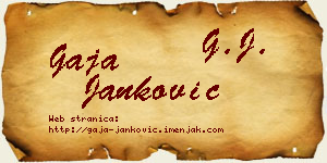 Gaja Janković vizit kartica